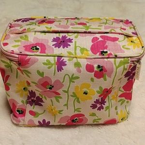 Clinique Train Case Bright Floral Cosmetic Storage Case